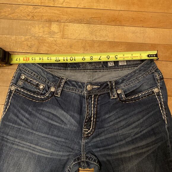 Miss Me Jeans Women’s Size 32 Mid Rise Skinny Embroidered Denim Stretch - Picture 4 of 16